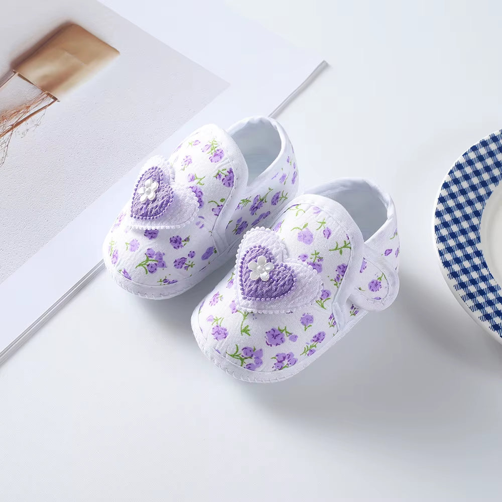 Baby Girl Shoes First Walkers Lace Floral Newborn Baby Shoes Princess Infant Toddler Baby Shoes for Boys Flats Soft Prewalkers