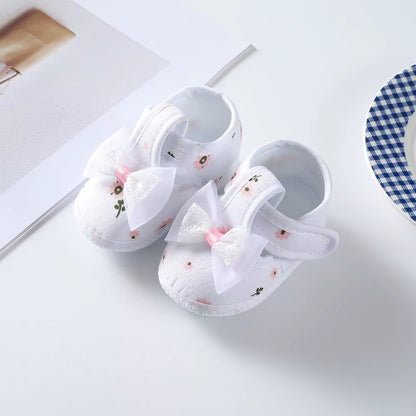 Baby Girl Shoes First Walkers Lace Floral Newborn Baby Shoes Princess Infant Toddler Baby Shoes for Boys Flats Soft Prewalkers