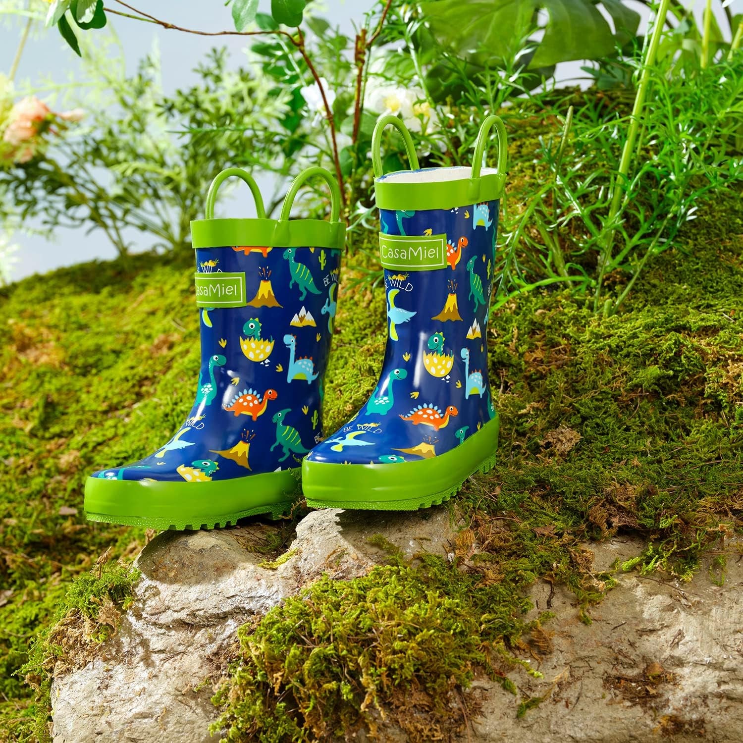 Toddler Rain Boots for Kids Unisex Kids Rain Boots for Boys and Girls, Handmade Natural Rubber Rain Boots for Children Botas Para Niños