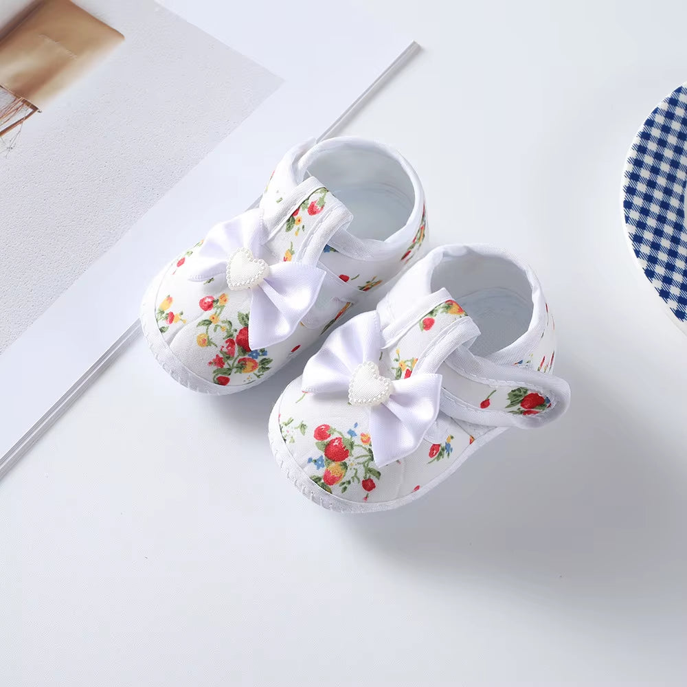 Baby Girl Shoes First Walkers Lace Floral Newborn Baby Shoes Princess Infant Toddler Baby Shoes for Boys Flats Soft Prewalkers